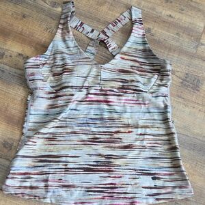Prana Earthy Tones Striped Tank Top